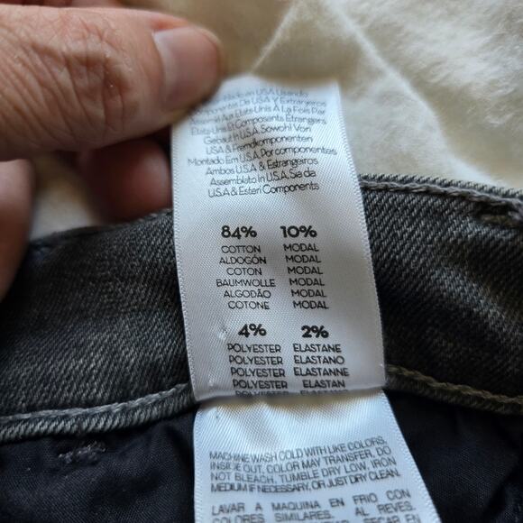 Mother The Hustler Ankle Jeans Gray Flare -26 in Supermoon Highrise Raw Hem - Picture 12 of 15